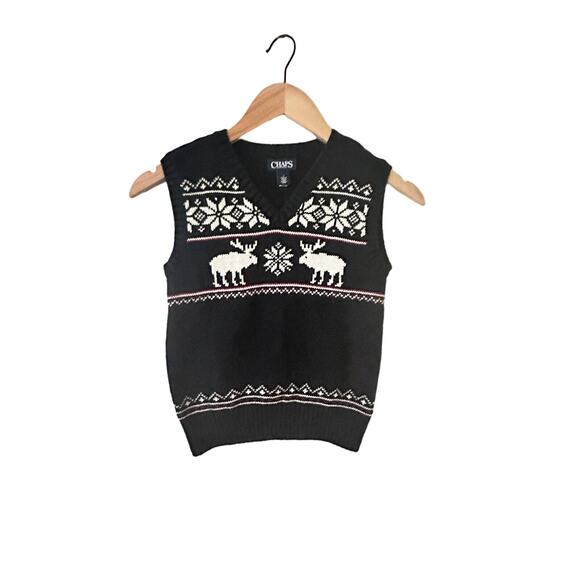 Chaps V-Neck Sweater Vest Boys Size 6 - Picture 1 of 4